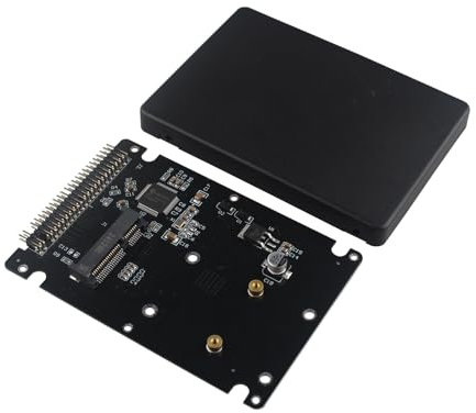 HALJIA MSATA Mini PCI-E SSD to 2.5 inch Converter Adapter Card 44 Pin IDE Hard Drive Enclosure for Notebook Laptop Desktop Computer Black