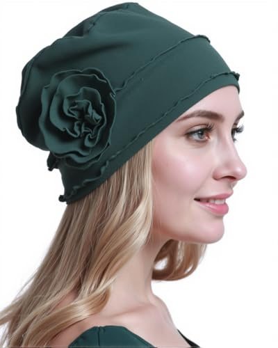 osvyo Chemo Headwear Turban Cap for Women - Cancer Beanie Hair Loss Sealed Packaging Light Olive