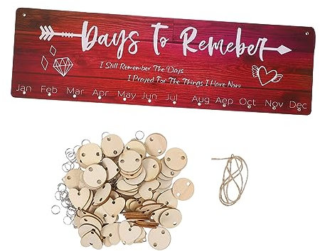 STOBOK Holzplakette Für Geburtstagskalender Hängender Wandkalender Diy Families Kalender Aus Hochwertigem Holz Mit Namensscheiben Als Erinnerungstafel Oder Dekoration