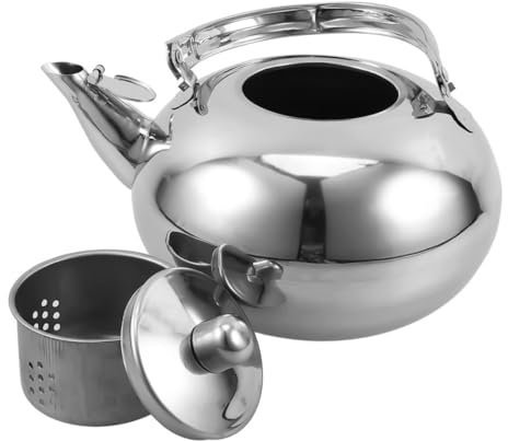 MAGICLULU Stainless Steel Teapot Infuser for Loose Leaf Tea Japanese Style Tea Kettle Filter Hob Kettle for Home Catering