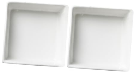 Petits Bols en Céramique Blanche, Lot de 2, pour Sauces et Condiments | Haute Stabilité Thermique, Fond Antidérapant, Empilables, Usage du Réfrigérateur au Four, Format Compact
