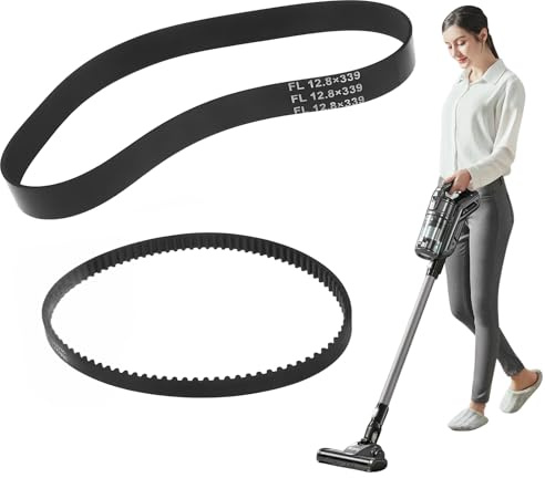 Wjelet 2Pcs Replacement Belt for Vax Platinum Power Max Carpet Cleaner ECB1SPV1, Belt Replacement 3M-273 and FL12.8x339,Toothed Type Drive Belt (Black)