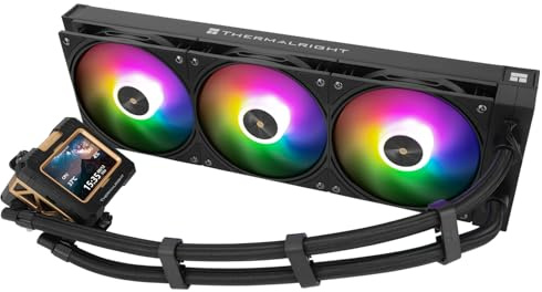 Thermalright TR FW 360 Noir ARGB Refroidisseur à eau pour processeur, refroidissement AIO 360°, résolution IPS 320 x 240, écran LCD avec écran IPS 2,4, refroidisseur de processeur liquide pour AMD