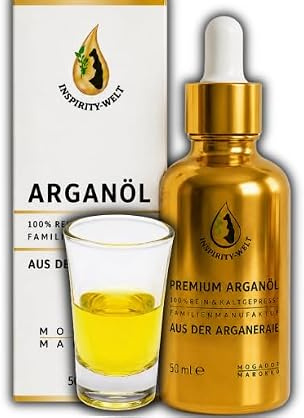 Huile d'argan 100 % pure et pressée à froid issue de l'usine familiale traditionnelle du Maroc – Huile capillaire et huile pour le visage de qualité supérieure, naturelle, non raffinée, non