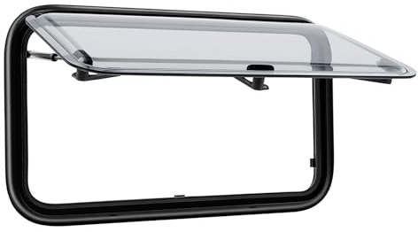 JHAUAI Fenêtre de camping-car, cadre en aluminium acrylique UV, pour caravane, camping-car | Avec moustiquaire et store occultant, imperméable, isolation phonique et thermique, ouverture à plusieurs niveaux