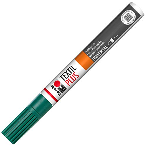 Marabu Textil Plus Painter Stylo de Peinture pour Textile, Vert Foncé (068)