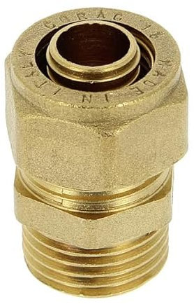 COMAP Raccord à compression mamelon union mâle pour tubes PER - 16x1,5 - 1/2 - TuboPEX - 9400304