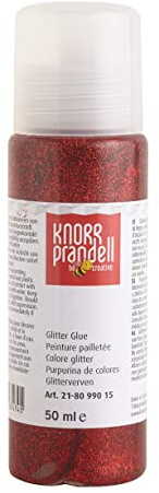 Glitter Glue 50 ml röd