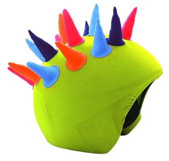 COOLCASC Neon Horns - Universal Fit Ski Helmet Cover - Customise Your Kids ski Helmet with a Fun and Cute Protective Cover - Snowboarding & Skiing Accessories - One Size fits All