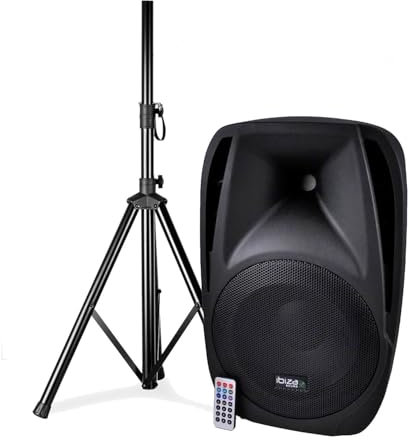 Ibiza Enceinte DJ Active 8/20CM 150W USB/SD/BT + Pied