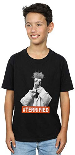Disney Boys The Muppets Beaker Terrified T-Shirt Black 5-6 Years