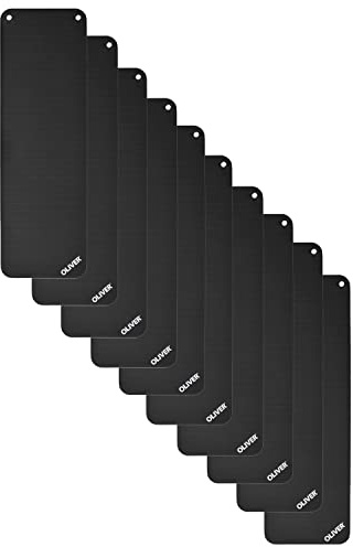 Oliver Premium Gymnastikmatten 10er Set 180x60x1 cm Anthrazit mit Ösen