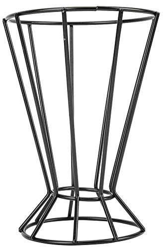 Colgador de flores en forma de torre, estante para plantas de jardín, pequeño y moderno contenedor de plantas de flores geométricas, soporte de jarrón decorativo para jardín interior(Negro)