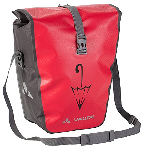 VAUDE Aqua Back Single Sondermodell mit Schirmlogo Hinterradtasche Gepäckträgertasche, Red SE