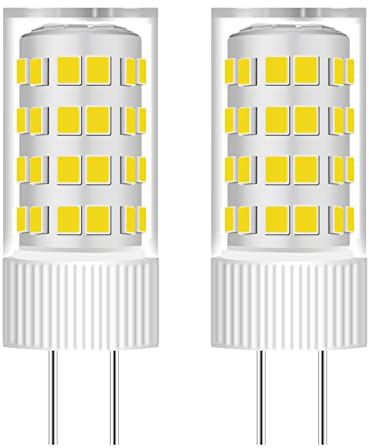 HUIMEIJIA G5.3 LED Bulb AC110-130V 4W Equivalent 40W Halogen Lamp Replacement A1607Y T4 Light for Spotlight Track and Indoor Lighting Down Light Not Dimmable Warm White 3000k Pack of 2