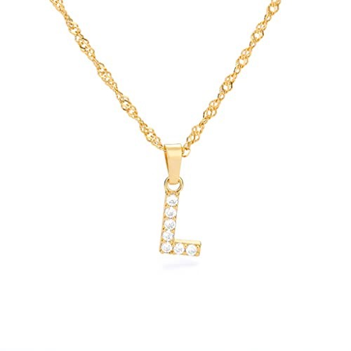 Cadena de letras personalizadas con colgante de letra inicial del alfabeto A-Z, cadena de letras para mujer, cadena dorada con nombre, regalo para mujeres, Navidad, cumpleaños, día de San Valentín