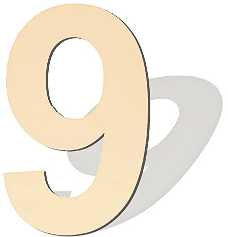 43,2 cm große Holznummern, Holznummer, leere Holznummer, Holzschildbrett, Holznummern zum Basteln, DIY-Projekte, Geburtstag, Party, Hochzeitsdekorationen (Nummer 9)