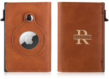 Personalisierte Airtag-Geldbörse für Herren, individueller Monogarm-Name, RFID-Herren-Geldbörse, Kartenhalter für Air-Tag mit Geldklammer, minimalistische Tasche, Geschenk für Vater, Freund, Ehemann,