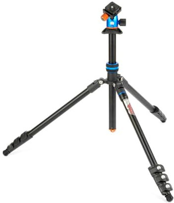 3 Legged Thing PATTI 2.0 Flip Lock Camera Tripod with AirHed Mini - Lightweight, Reversible Column, 4-Section Legs, Arca-Swiss Compatible 38mm QR-Octa Quick Release Plate - 10kg Capacity, Ocean Blue