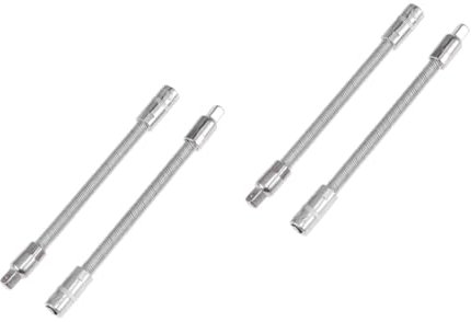 OSALADI 4pcs Standard Socket Extension Bar Flexible Long Socket Adaptor Wrench Kit