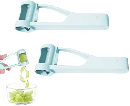 Asheyya 2PCS Grape Cutter for Toddlers, Grape Slicer for Baby, Grape Tomato Cherry Strawberry Quarter Cutter Tool