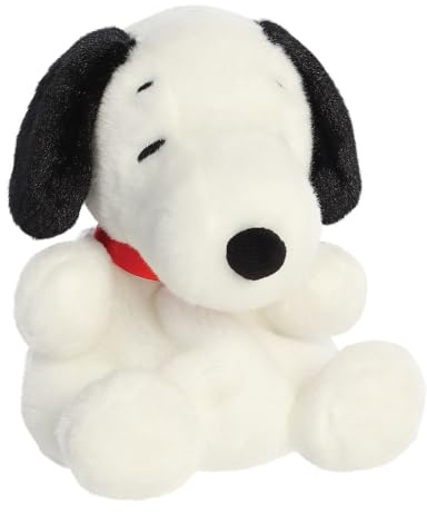 Aurora, 40471,Peanuts Palm Pals Snoopy 5In, Soft Toy, White & Black