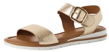 Tamaris Sandales plates pour femme, or, 37 EU