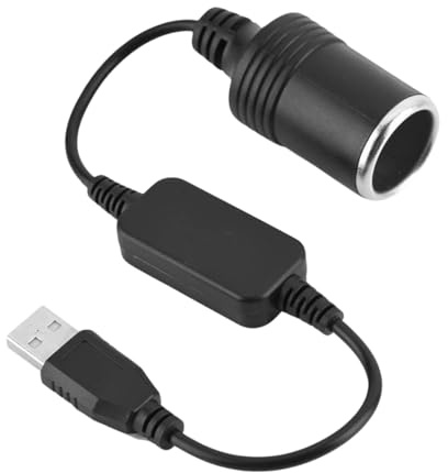 AromeLivii USB auf Zigarettenanzünder Adapter 12V, 5V auf 12V Konverter für Auto, Spannungswandler für Dashcam, GPS, Elektronische Geräte (8W Max)