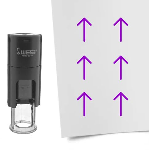 CombiCraft Selbstfärbender Stempel Pfeil in Lila, 10mm rund - Ideal für Bulletjournals und Treuekarten