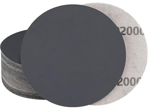 STEBRUAM 30Stück Schleifpapier 150mm Klett trocken nass Körnung 2000 | schleifscheiben für Auto Metall