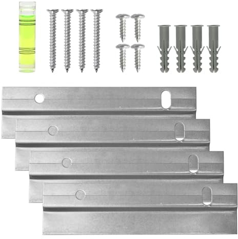 2 Pairs BildaufhäNger FüR Schwere Bilder, Bild AufhäNger, Spiegel Halterung, Z Profil Aluminium, Spiegelhalterung Wand, Z-Klemmen Zum AufhäNgen, Bilder AufhäNgen, Leichtes WandaufhäNgungs-Set