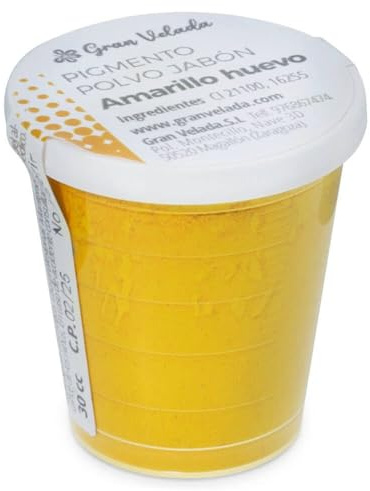 Pigmento in polvere Giallo Uovo per Sapone | Stabile e inalterabile | Ideale per Saponi di Olio e Glicerina. Crea colore e lucentezza duratura | 30 cc
