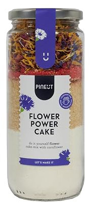 Pineut - Kuchen Backmischung Flower Power I Backmischung Weihnachten im Glas
