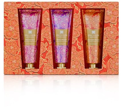 Spa Ceylon Orchid Paradise Intensive Hand Cream Collection 3pc | 30g Hand Cream Royal Floral | Moisturising | Natural Ingredients | For all Skin Types