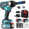 sukaudiz Pistola De Impacto Bateria 1000 Nm, Atornillador De Impacto Con 2 Baterías De 4000 Mah, Motor Sin Escobillas, Cargador Rápido, 4 Brocas, 4 Puntas De Destornillador Corldless Impact Wrench