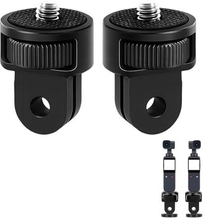 ALLY-MAGIC Stativ Adapter,Action Cam Zubehö,Einstellung Stativ Adapter1/4 Zoll Drehung Halterung Gewinde Adapter Kamera Zubehör kompatibel mit Gopro Helmhalterung E23-SJJSPQ
