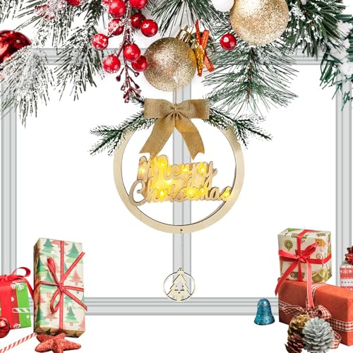 Willkommensschilder für die Eingangstür | Weihnachtliches Willkommensschild für Zuhause, rundes Holzschild für Eingangstür, Restaurant, Wohnung