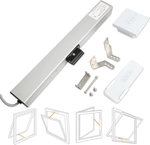 Attuatore Elettrico Aprifinestra A Catena 24v Corsa 300-1000mm, Aprifinestra Motorizzato E Chiudiporta per Finestra Sospesa, Lucernario, Bocchetta sul Tetto, Only Motor, 400mm