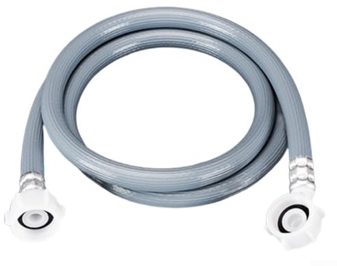 ZWEquipint Tubo de entrada de lavadora Conexión de tornillo de 6 puntos, manguera de suministro de agua fría con junta engrosada, tubo de PVC flexible para instalaciones complejas, 4 m (4 m)