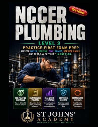 NCCER PLUMBING LEVEL 3 PRACTICE-FIRST EXAM PREP: MASTER WATER, VENTING, DWV, PUMPS, SERVICE CALLS, AND TEST-DAY PRESSURE IN ONE PLAN.