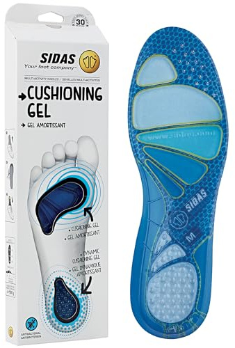 Sidas Mixte Cushioning Gel Semelle, Bleu, 44-45 EU
