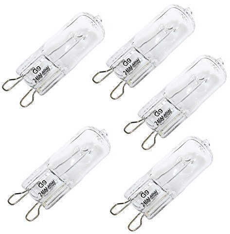 First4Spares G9 Clear 40w Xenon Capsule Bulb - 240v - Pack of 5
