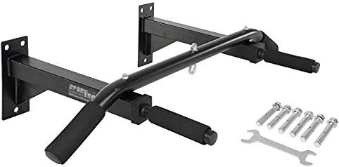 Premium Klimmzugstange zur Wandmontage - Vielseitige Pull-Up Bar für Zuhause - 4 Griffe für Muskeltraining - Belastbar bis 120 kg