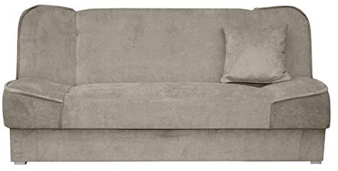Schlafsofa Gemini mit Bettkasten, 3 Sitzer Sofa, Couch mit Schlaffunktion, Bettsofa Schlafsofa Polstersofa Farbauswahl Couchgarnitur (Orinoco 22)