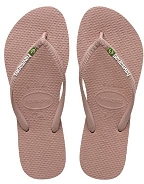 Havaianas - Slim Brasil Logo, Infradito Comode, Resistenti e Leggere, Omaggio al Brasile, Bandiera su Cinghie e Suola, Donna