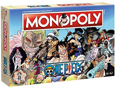 Winning Moves One piece Monopoly Board Game, Tour Dressrosa and join The Straw Hat Crew and advance to Bellamy, Violet, or even Luffy, gift for anime fans aged 8 plus