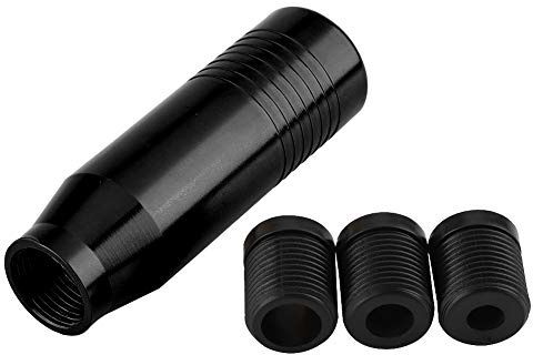 Schaltknauf Handschaltgetriebe Universeller Schaltknauf aus Aluminiumlegierung (Schwarz)