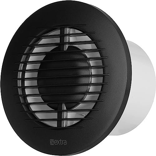 LIRAST Ø 100mm / 4 inch Anthracite Bathroom Fan - Ventilator for Bath Kitchen Toilet - Extractor Fans - Ball Bearing