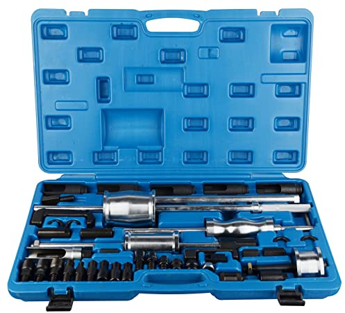 DAYUAN 40tlg Diesel Injektor Auszieher Einspritzdüsen Abzieher Werkzeug | CDI Common Rail, Einspritzdüsen Abzieher mit 3X Gleithammer & verschiedenen Ausziehadaptern im Koffer