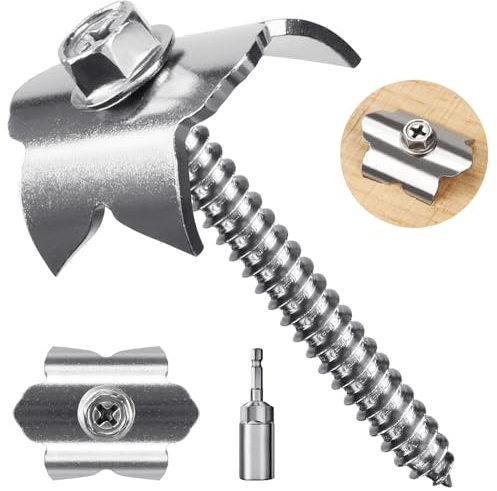 Dolibest 200PCS SUS 304 Stainless Steel Fence Nails for Softwoods, 1.6 Inch Reusable Wire Fencing Fasteners, Easy to Install and Remove, for Wire Grid and Woven Wire Fencing